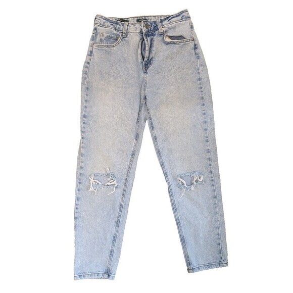 Wild Fable Denim - Wild Fable Super High Rise Mom Jean Distressed Light Wash Jeans Women's sz 6